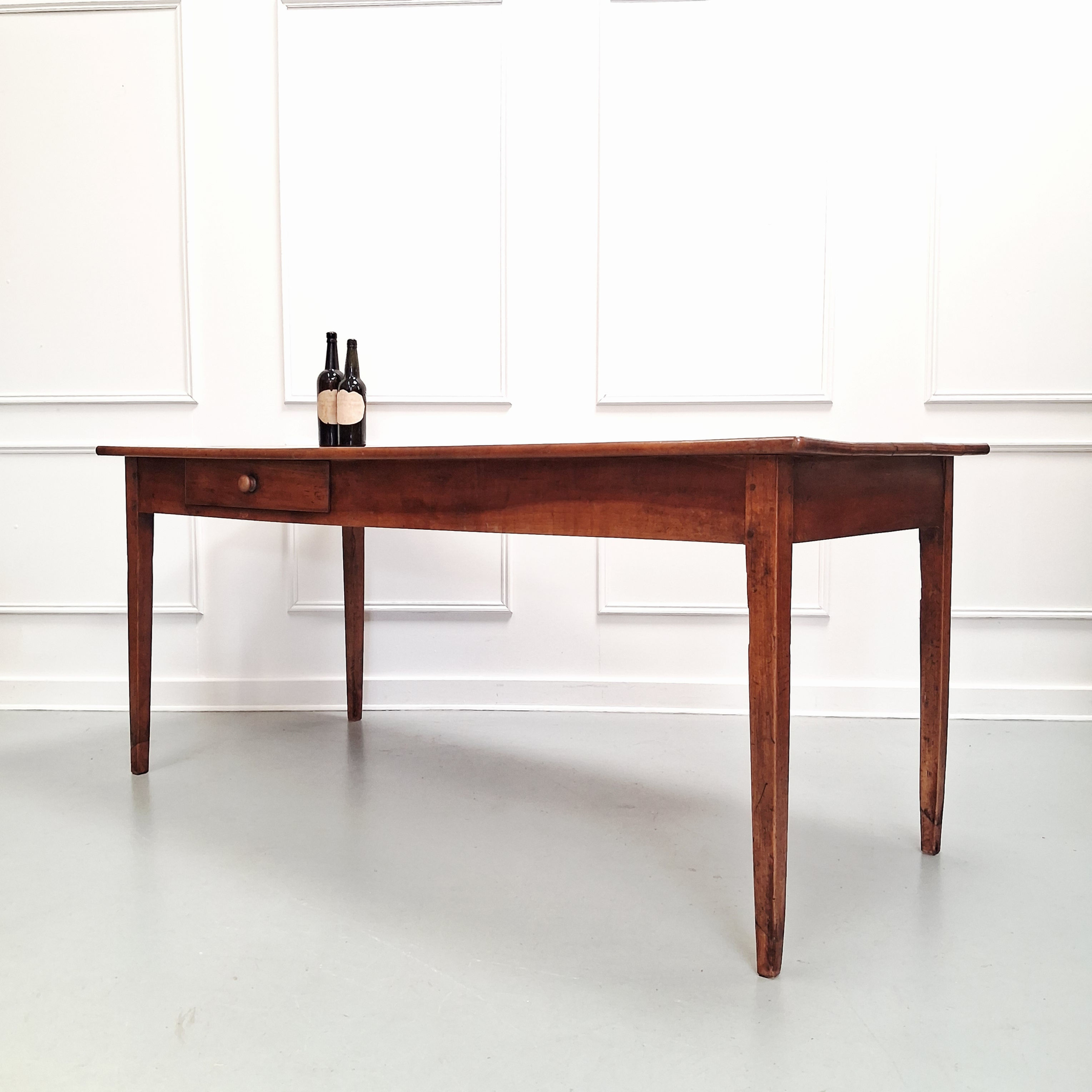Attractive Cherry Wood French Farmhouse Table c1840