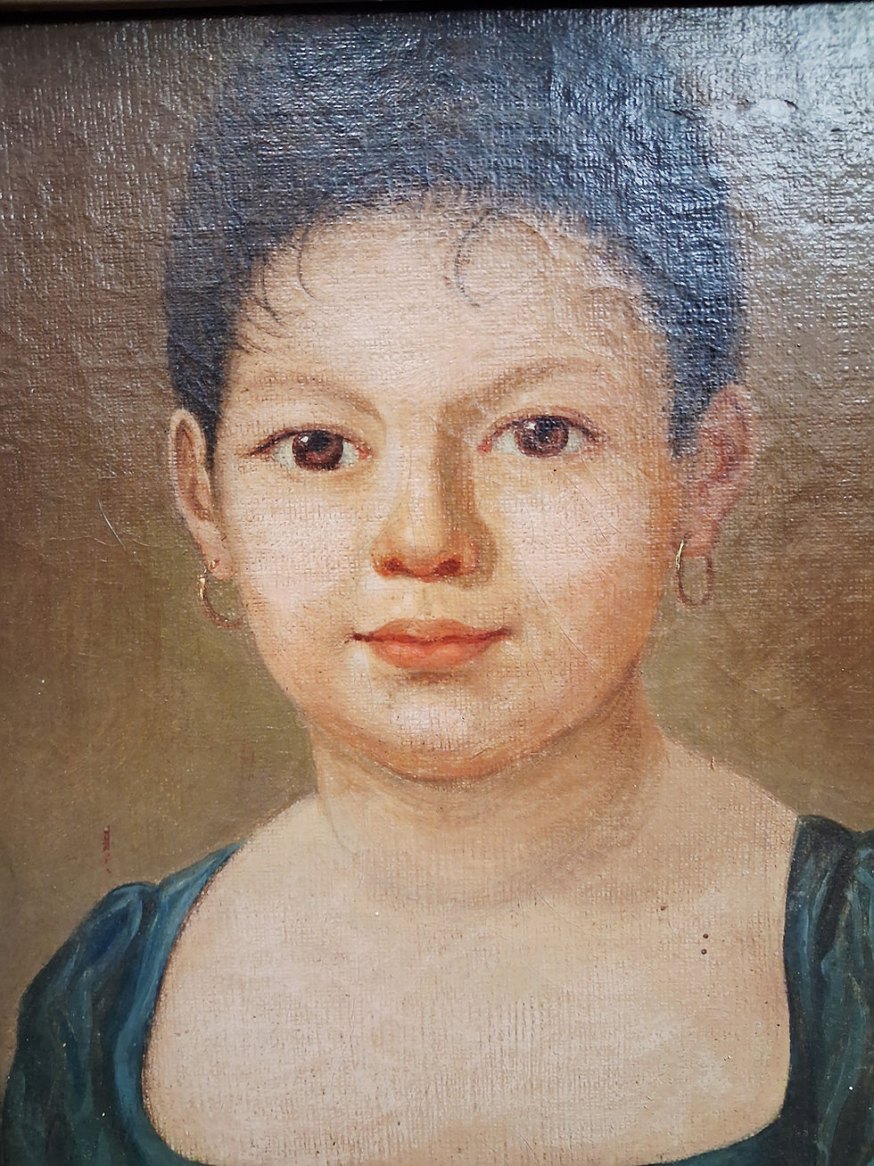 Thumbnail: Beautiful Pair of Child Portraits c1870