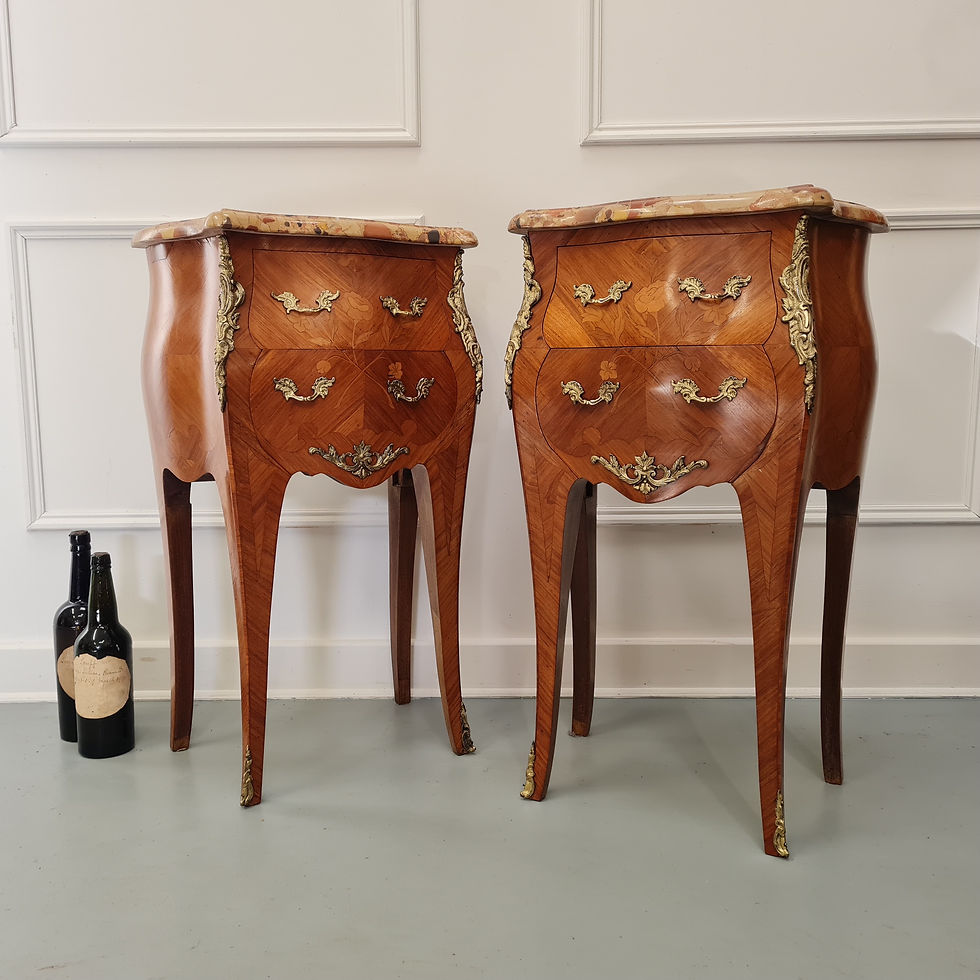 Thumbnail: Pair of Kingwood Bedside Tables c1930