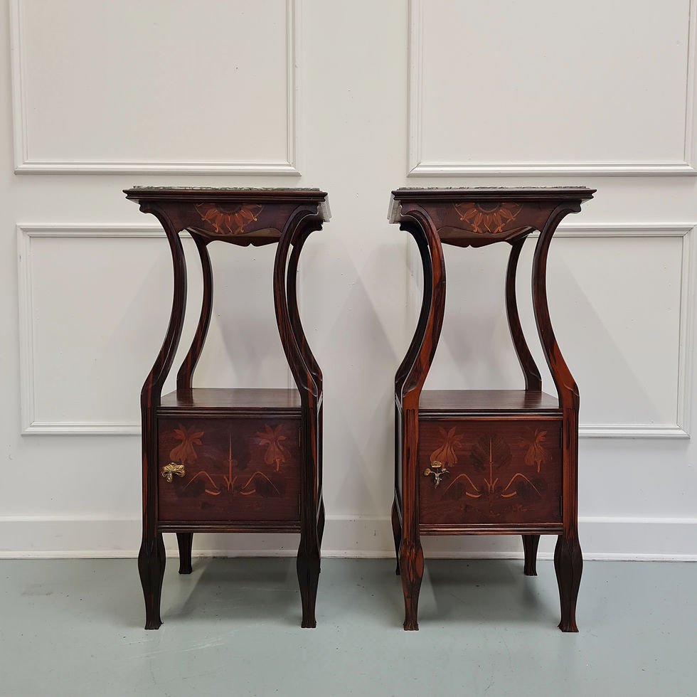 Art Nouveau Coromandel Bedside Tables