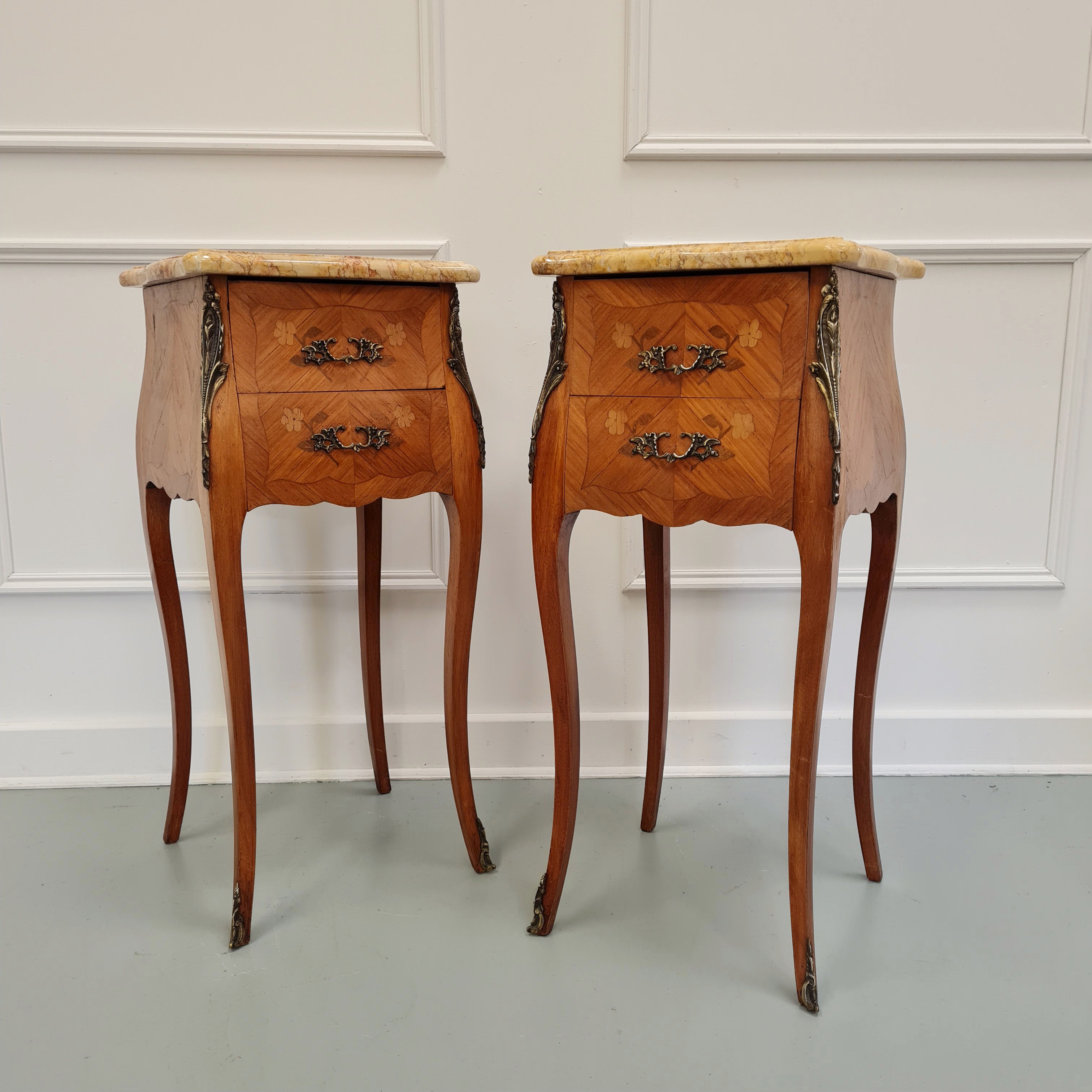 Pair of Kingwood Bedside Tables c1930