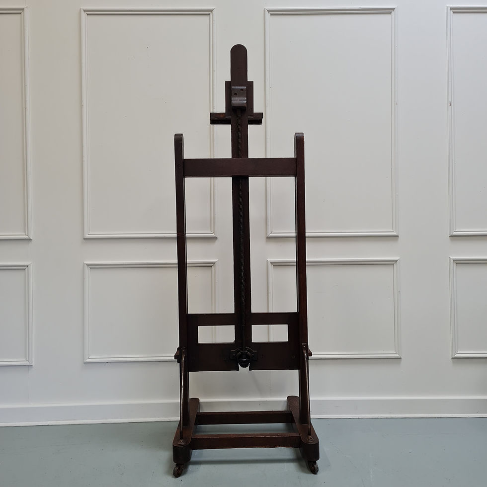 Thumbnail: French Antique Oak Easel with winder c1890