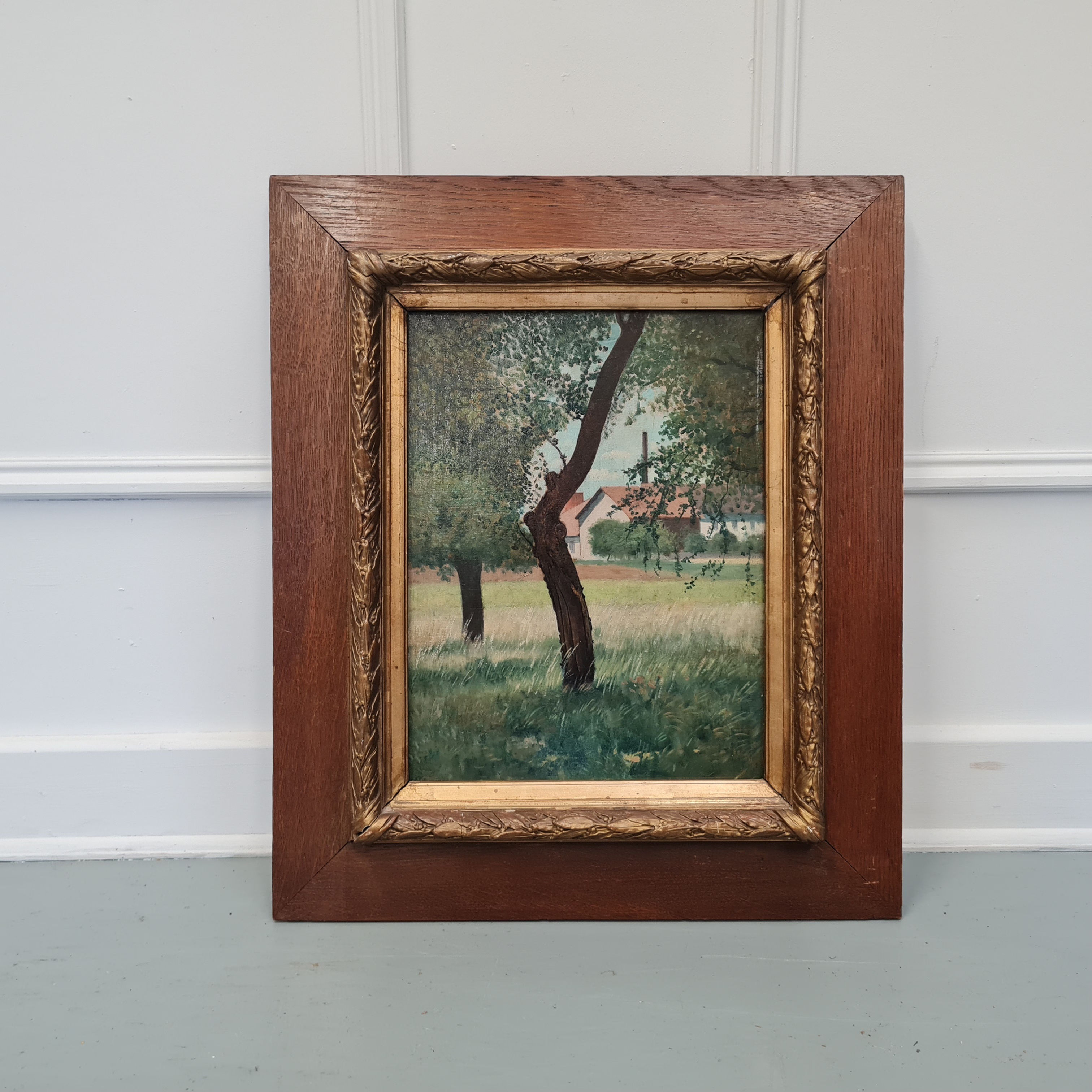 Antique French Oil Painting c1900
