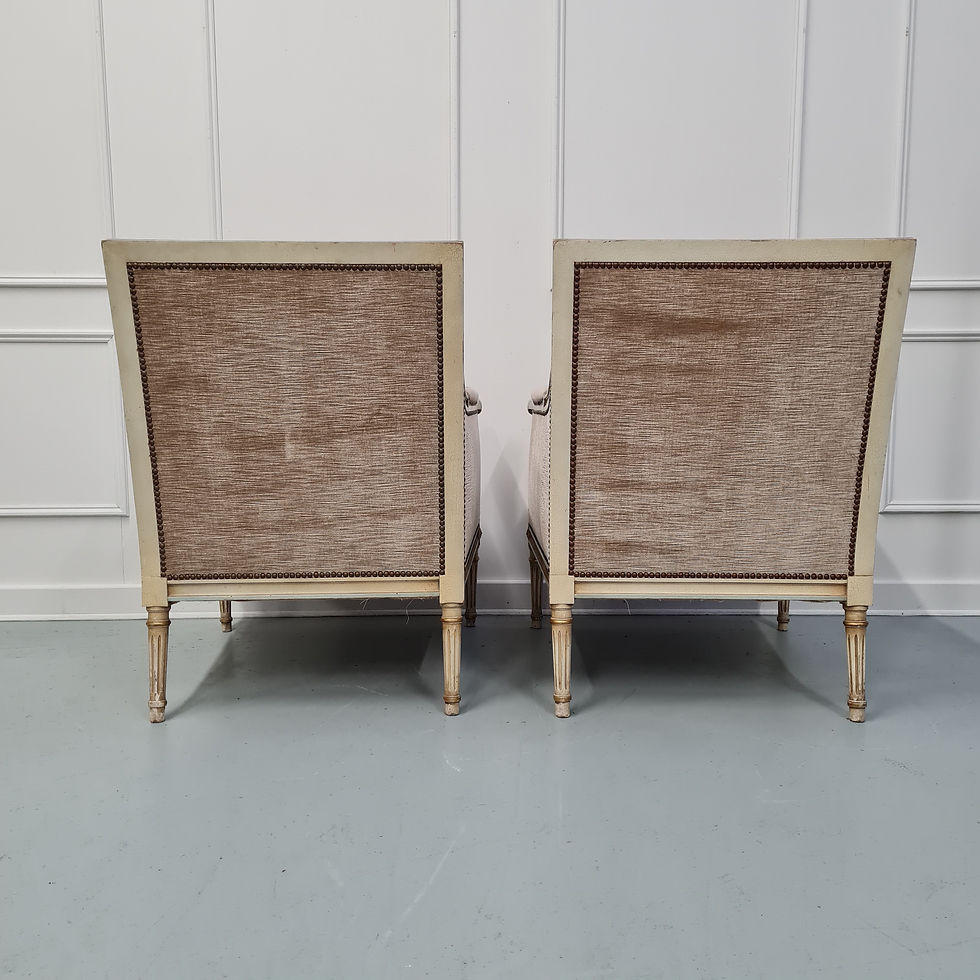 Thumbnail: Pair of Large French Armchairs c1930