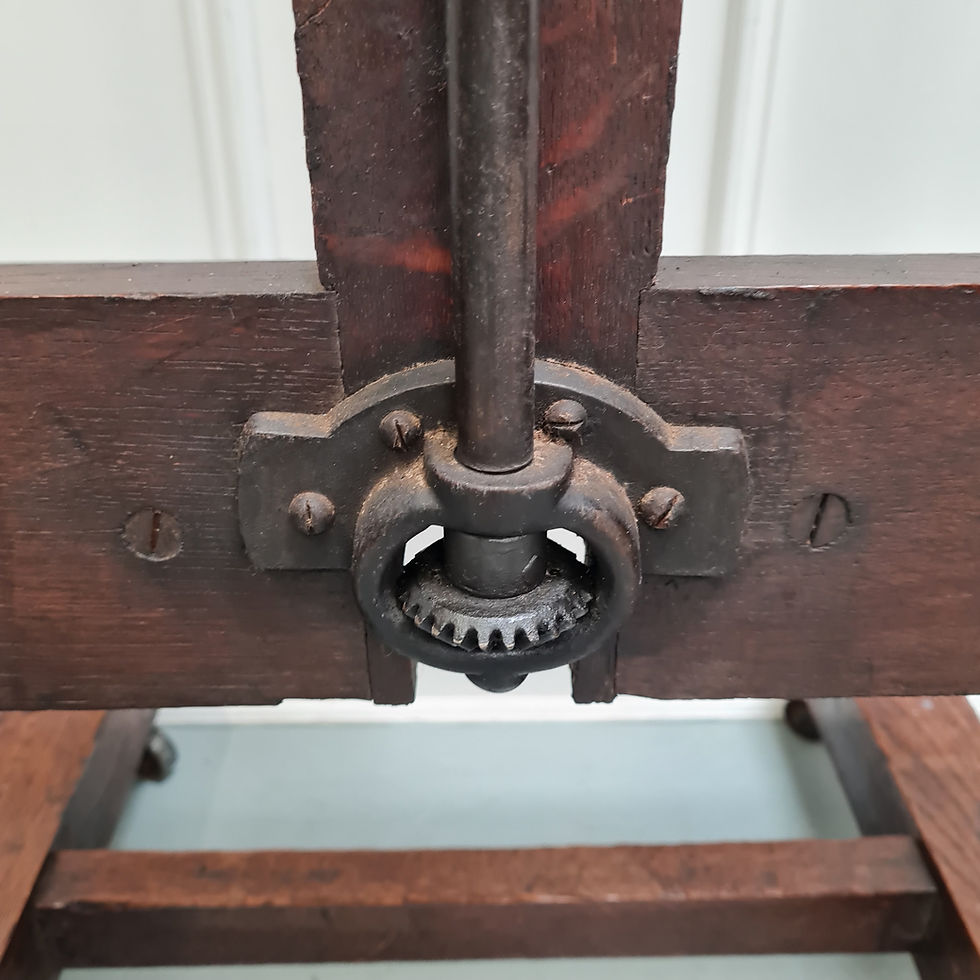Thumbnail: French Antique Oak Easel with winder c1890