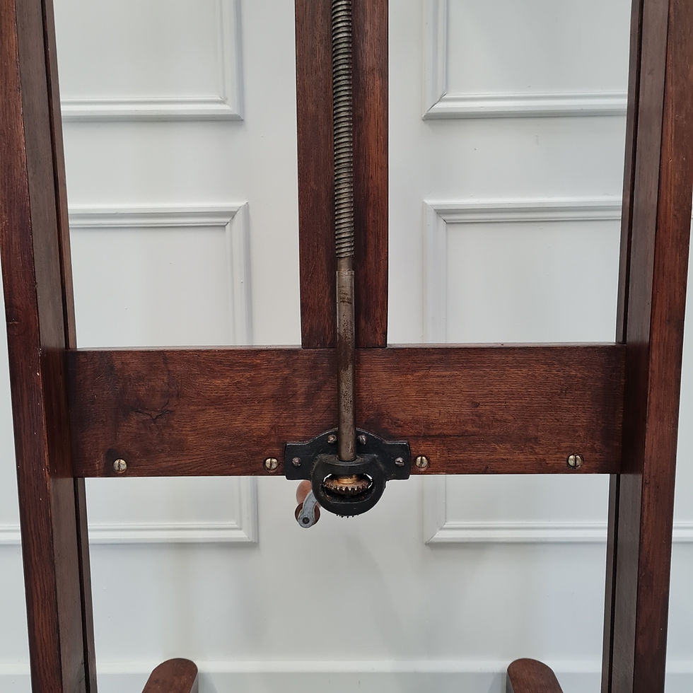 Thumbnail: Fantastic French Oak Easel with winder c1900