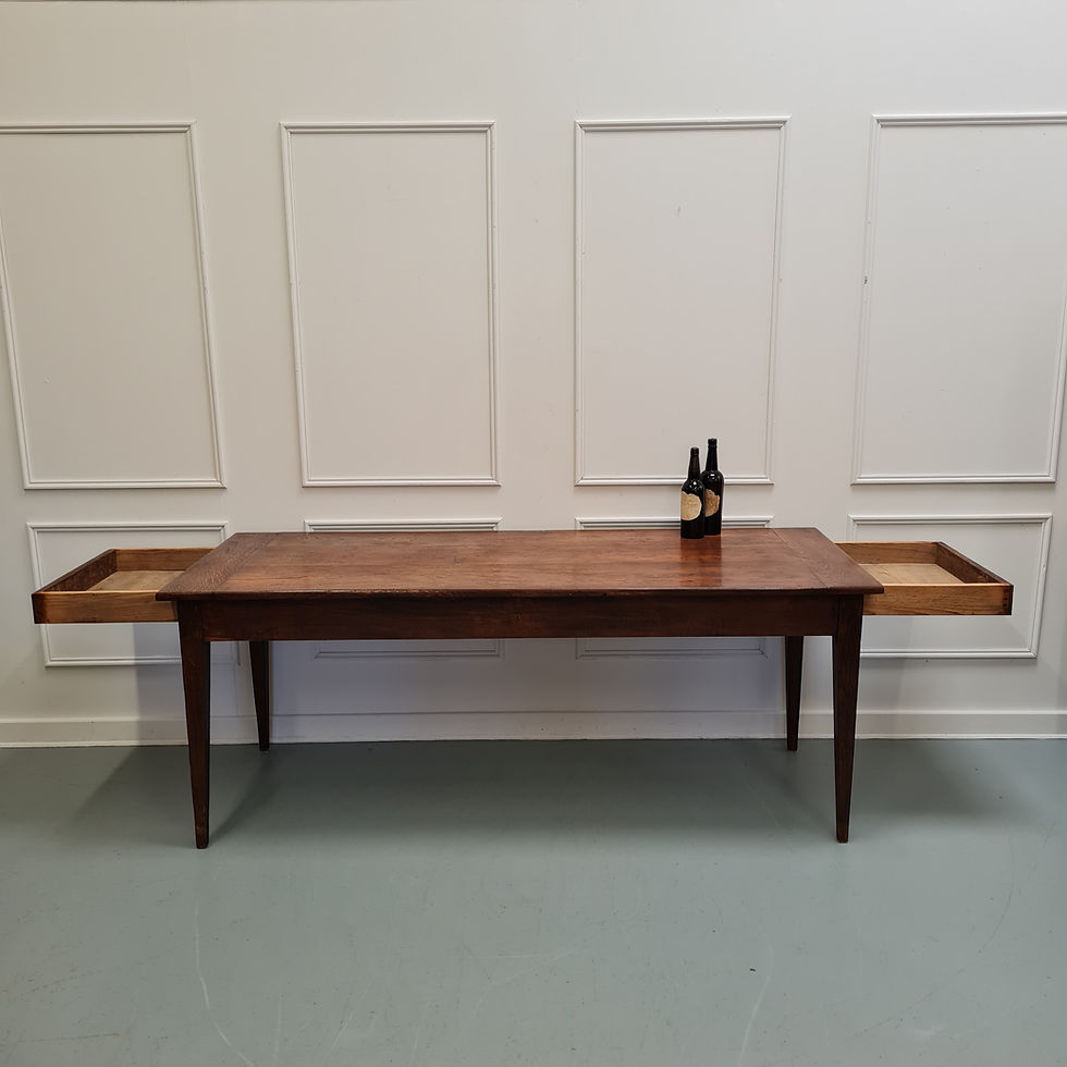 Thumbnail: Large  19th Century Antique Oak French Farmhouse Table