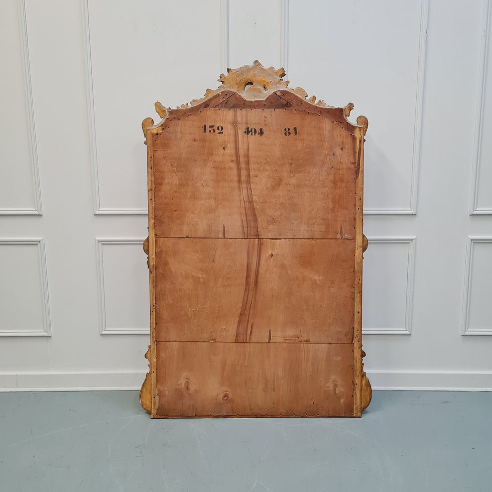 Thumbnail: Fine Antique Gilded French Mirror c1880