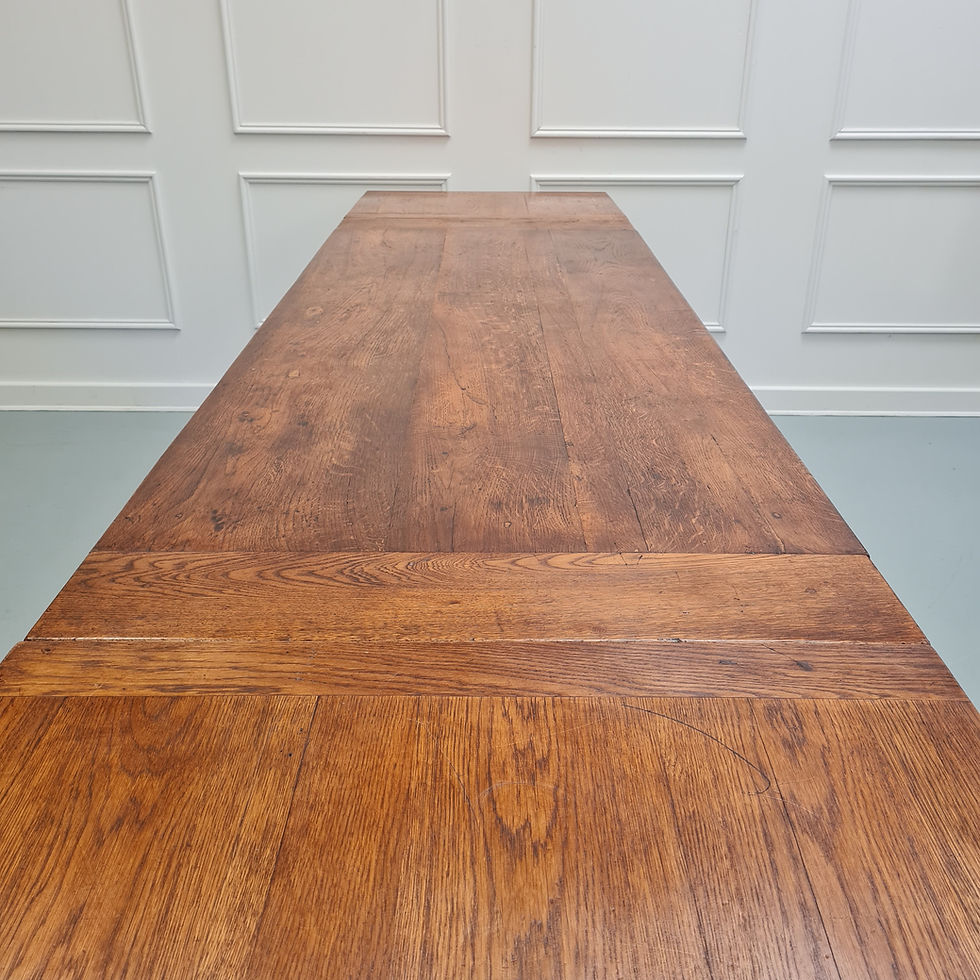 Thumbnail: Large  19th Century Antique Oak French Farmhouse Table
