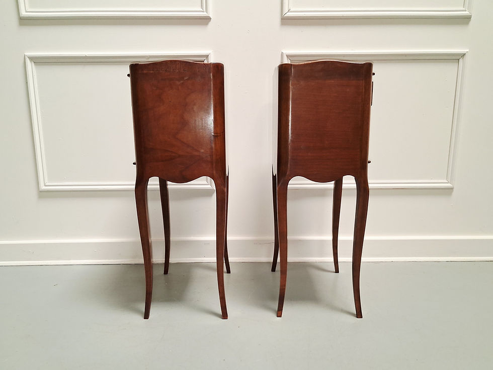 Thumbnail: Lovely French Cherry Bedside Tables c1930