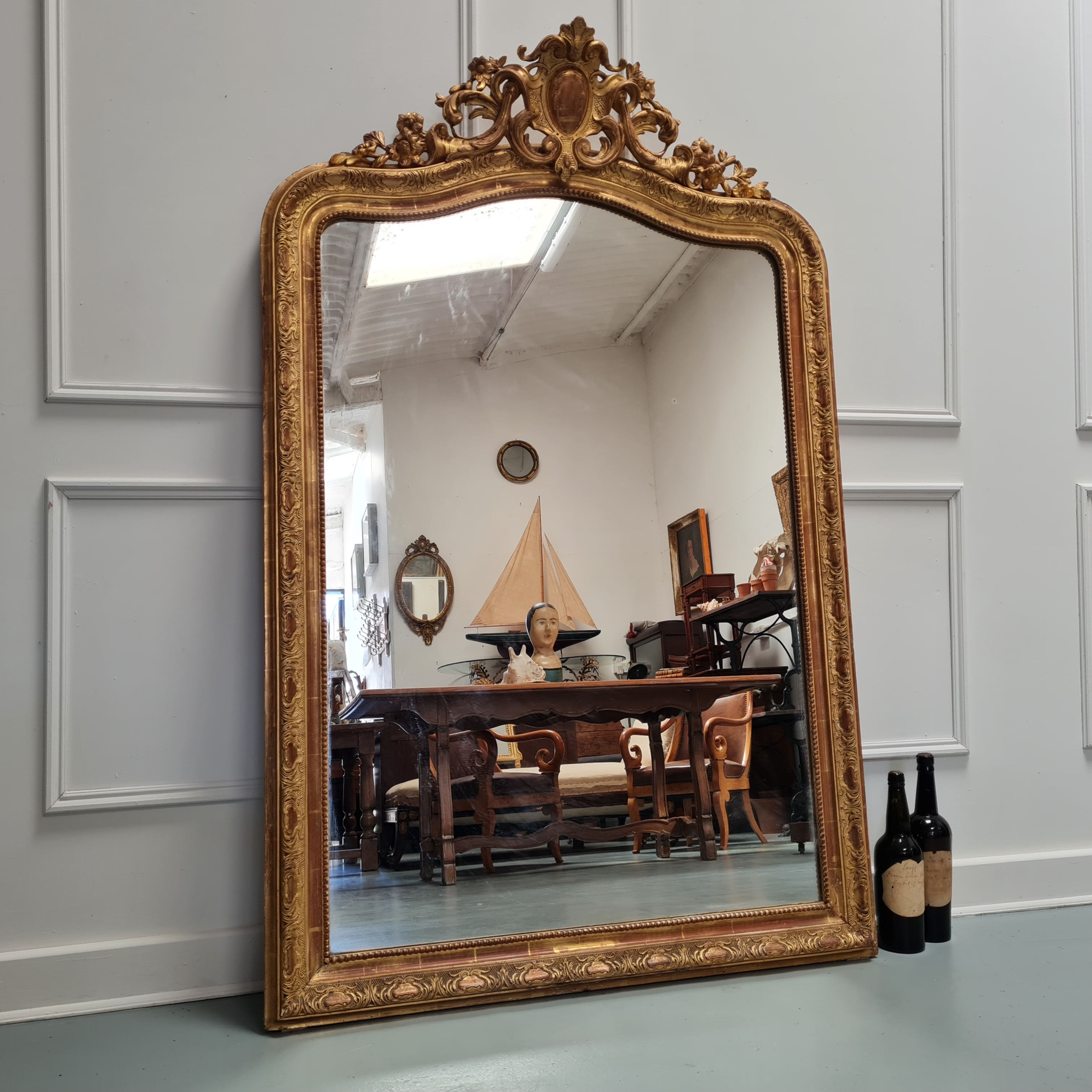 Antique French Gilded Mirror c1870
