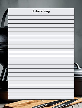 Beispielseite Rezeptbuch für Männer