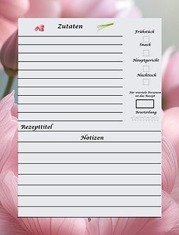 Beispielseite Rezeptbuch für Frauen