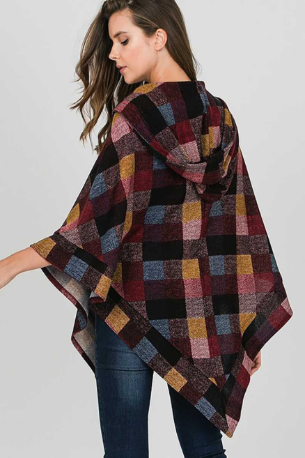 Thumbnail: Checker Print Duffle Button Cardigan