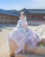 Woman in traditional hanbok by snapinkorea at a palace