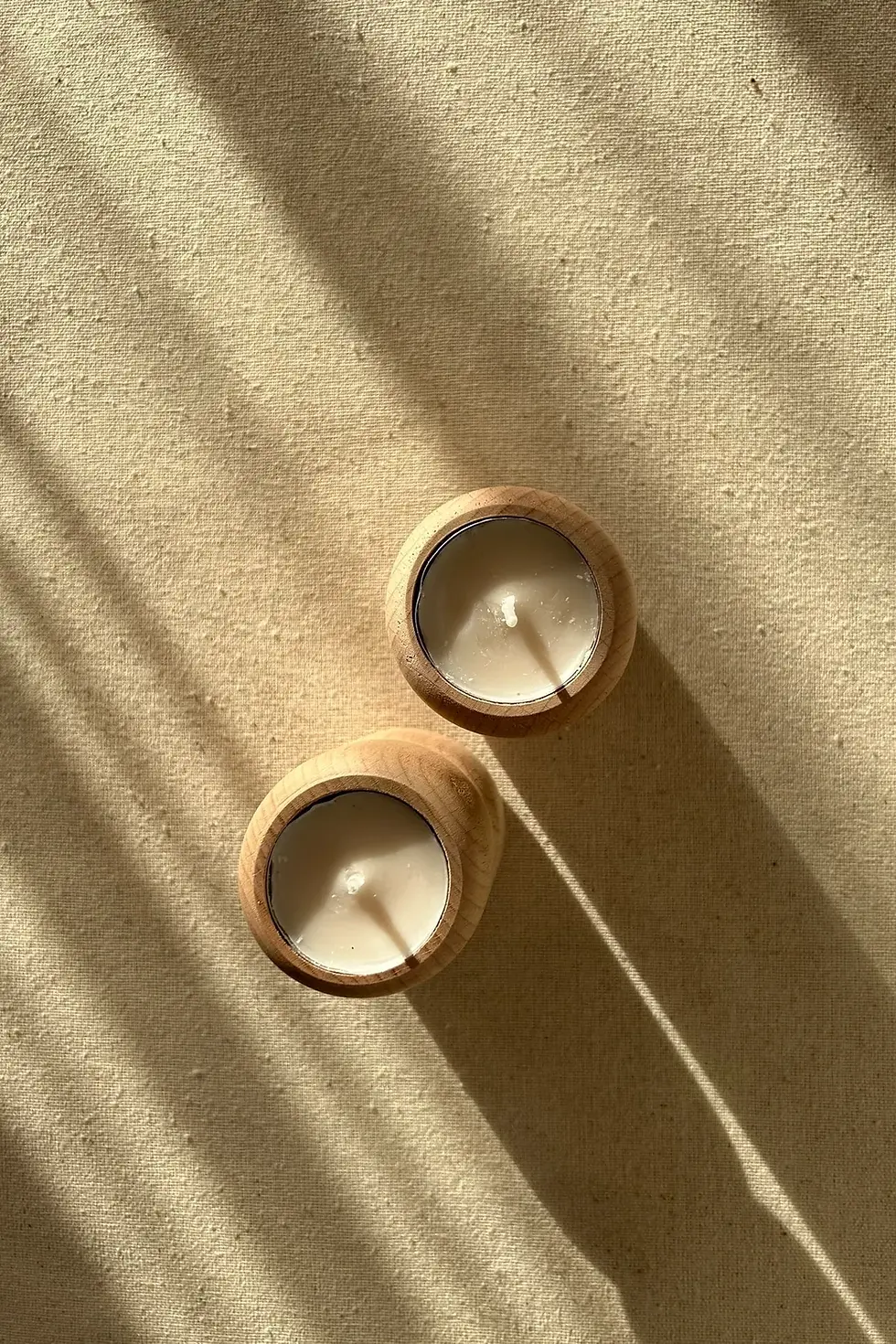 Küçük resim: Iskandinav Ahşap Mumluk 2'li Set