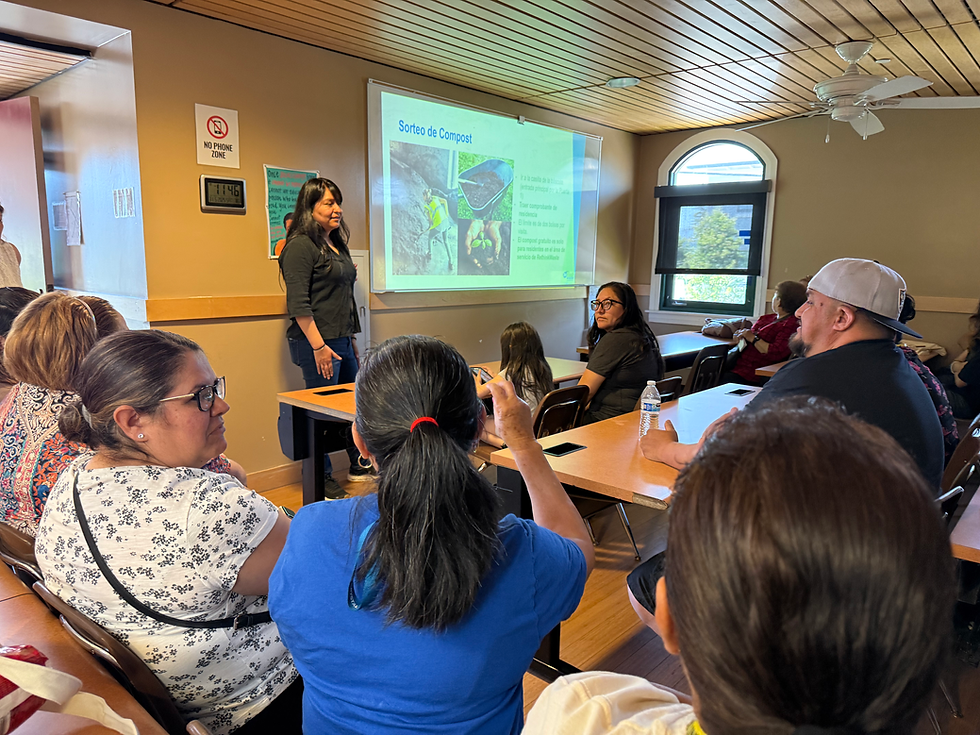 Understanding waste sorting and composting processes through group presentations and discussions.