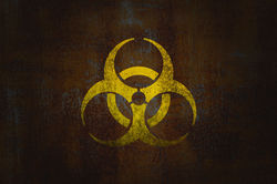 Biohazard symbol Virus, infection, bacteria, contagion, toxic, waste quarantine contaminat