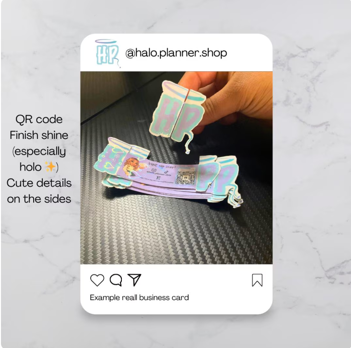 Thumbnail: Custom Folding Business Cards | QR Code Social Media Card | Small Business Thank