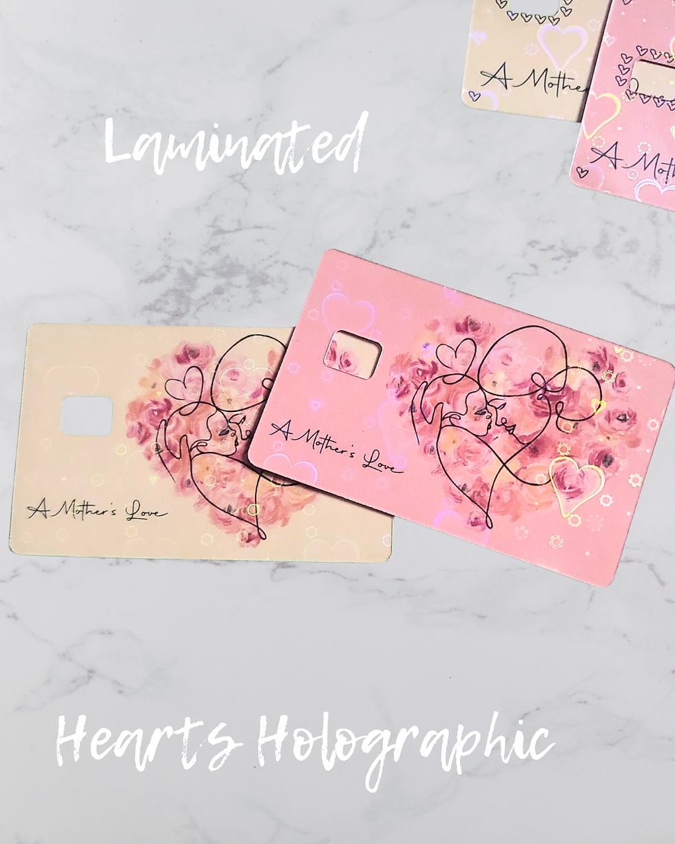 Thumbnail: A Mother’s Love Debit Card Sticker | Holographic Heart Card Skin | Mother’s Day