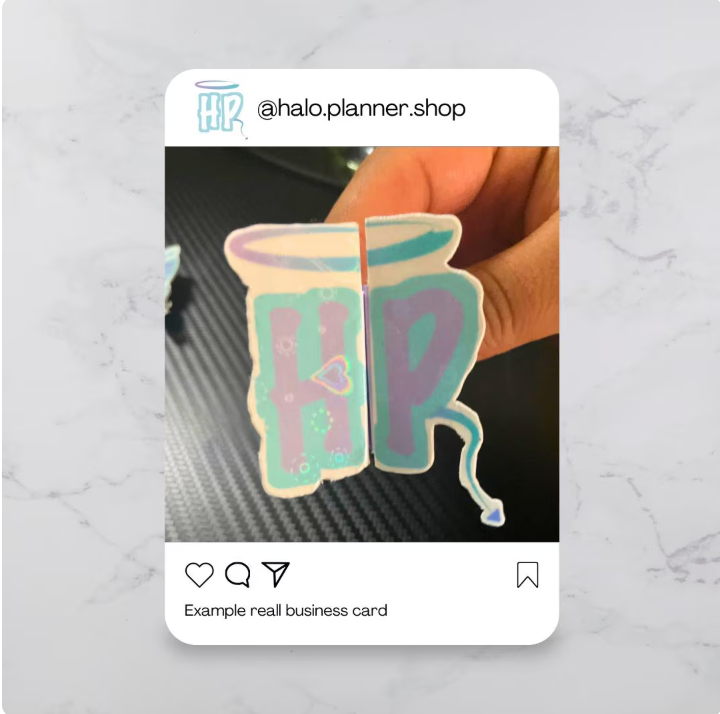 Thumbnail: Custom Folding Business Cards | QR Code Social Media Card | Small Business Thank