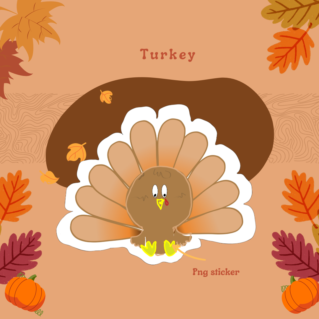 TurkeyThanksgiving *PNG* sticker | goodnotes File |