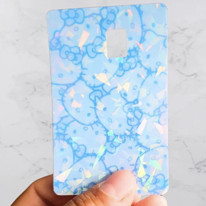Thumbnail: Blue Hello Kitty Angel debit card cover | Debit Card Cover | Holographic Waterpr