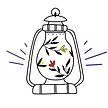 Logo de Coach’in Alps : illustration d'une lanterne symbolisant l'accompagnement, l’écoute et la clarté intérieure.