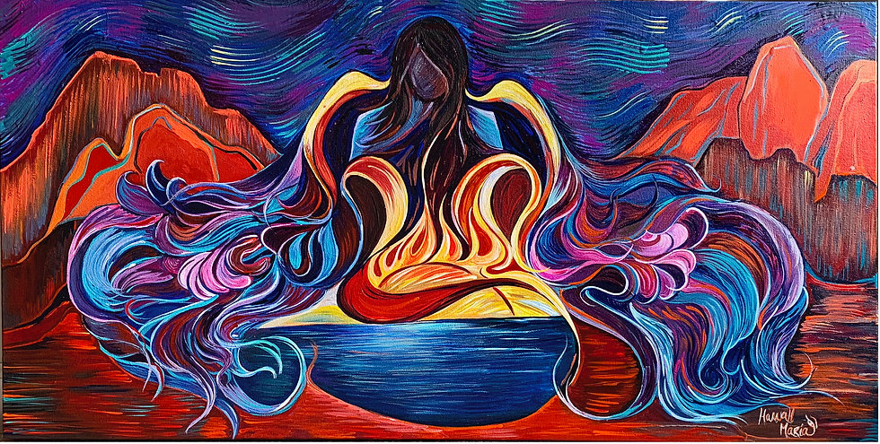 LadySunsetPaintingHannahMaria