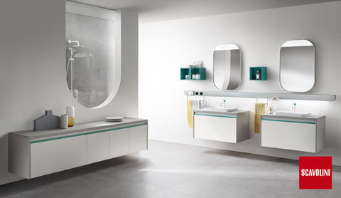 Meubles de salle de bain design italien vintage modèle Dandy Plus Scavolini