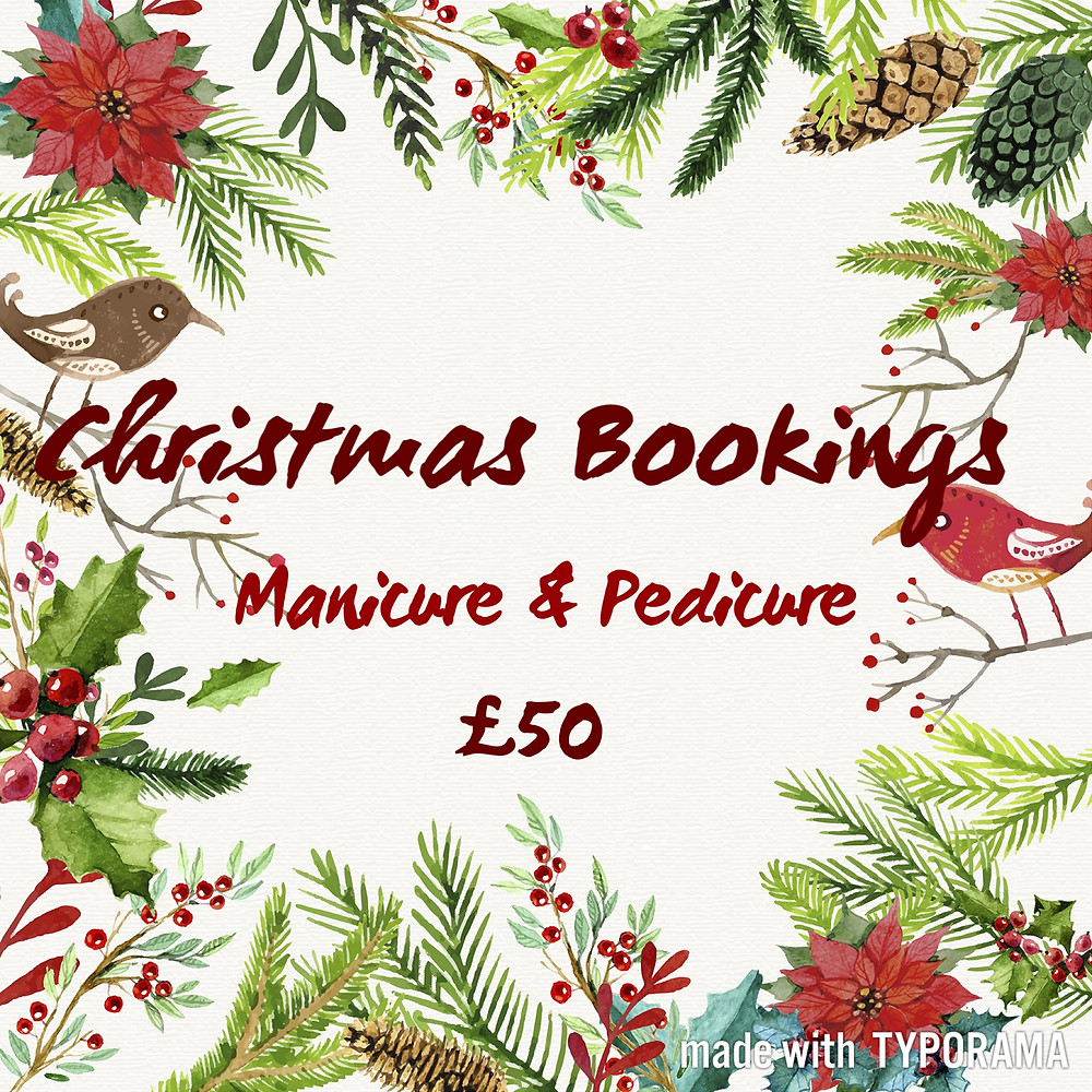 This Christmas, book a manicure & pedicure for only £50.