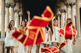 usc graduation white dress San Francisco Blogger, Bay Area Fashion Photographer, Bay Area Headshot Photographer Cheri Tran Snaps, San Francisco Wedding & Event Photographer