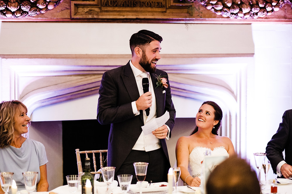 Grooms wedding speech