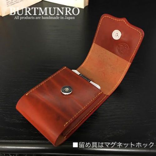 【マツ】タバコケース　ルガトショルダー　手縫い　キャンモア マツ】タバコケース ルガトショルダー 手縫い キャンモア
