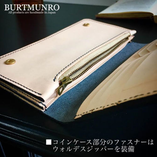 サムネイル： ルガトショルダーと牛ヌメ革を使用した聖母マリアデザイン本革製レザー長財布