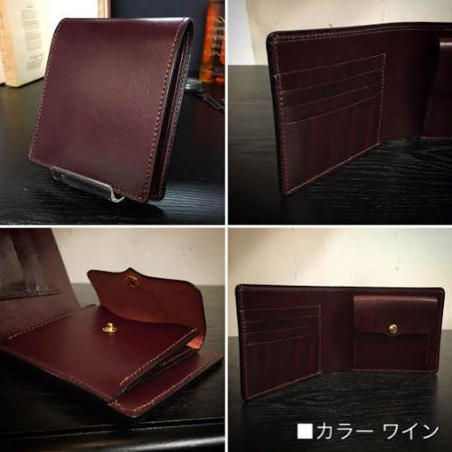 サムネイル： ルガトショルダーを使用した本革製２つ折り財布