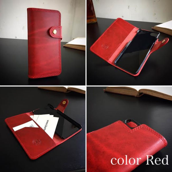 サムネイル： ルガトショルダー使用のiPhone7用革製スマホケース