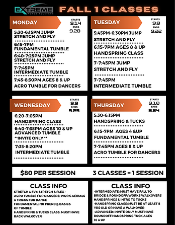 Fall 1 XFA Class Schedule.png