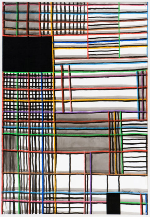 Omaha-Marriott-Downtown-Art-Collection-Jun-Kaneko-Untitled-No2-Oil-Stick-and-Sumi-Ink-On-P