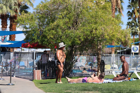 Guys Relaxing During our March, 2023 PLUNGE Pool Party 