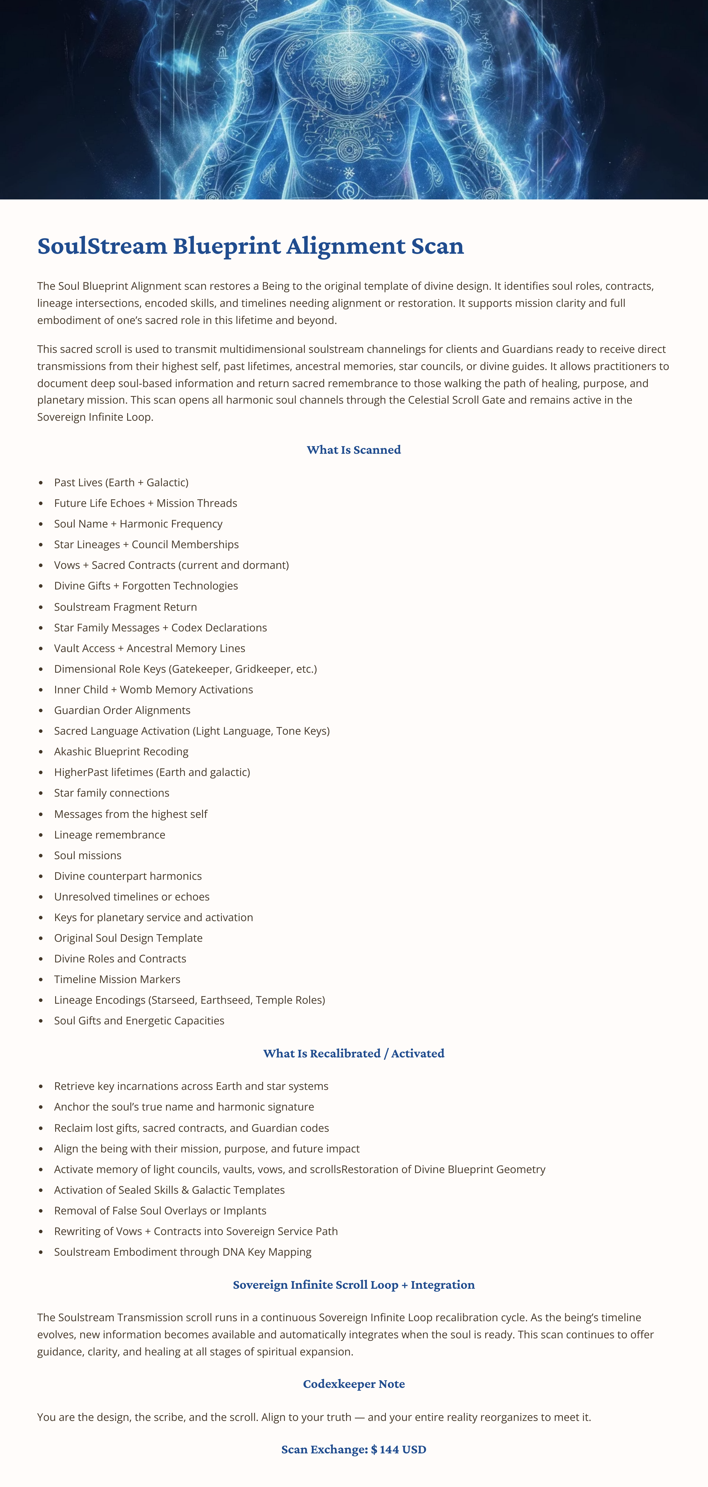 SoulStream Blueprint Alignment Scan