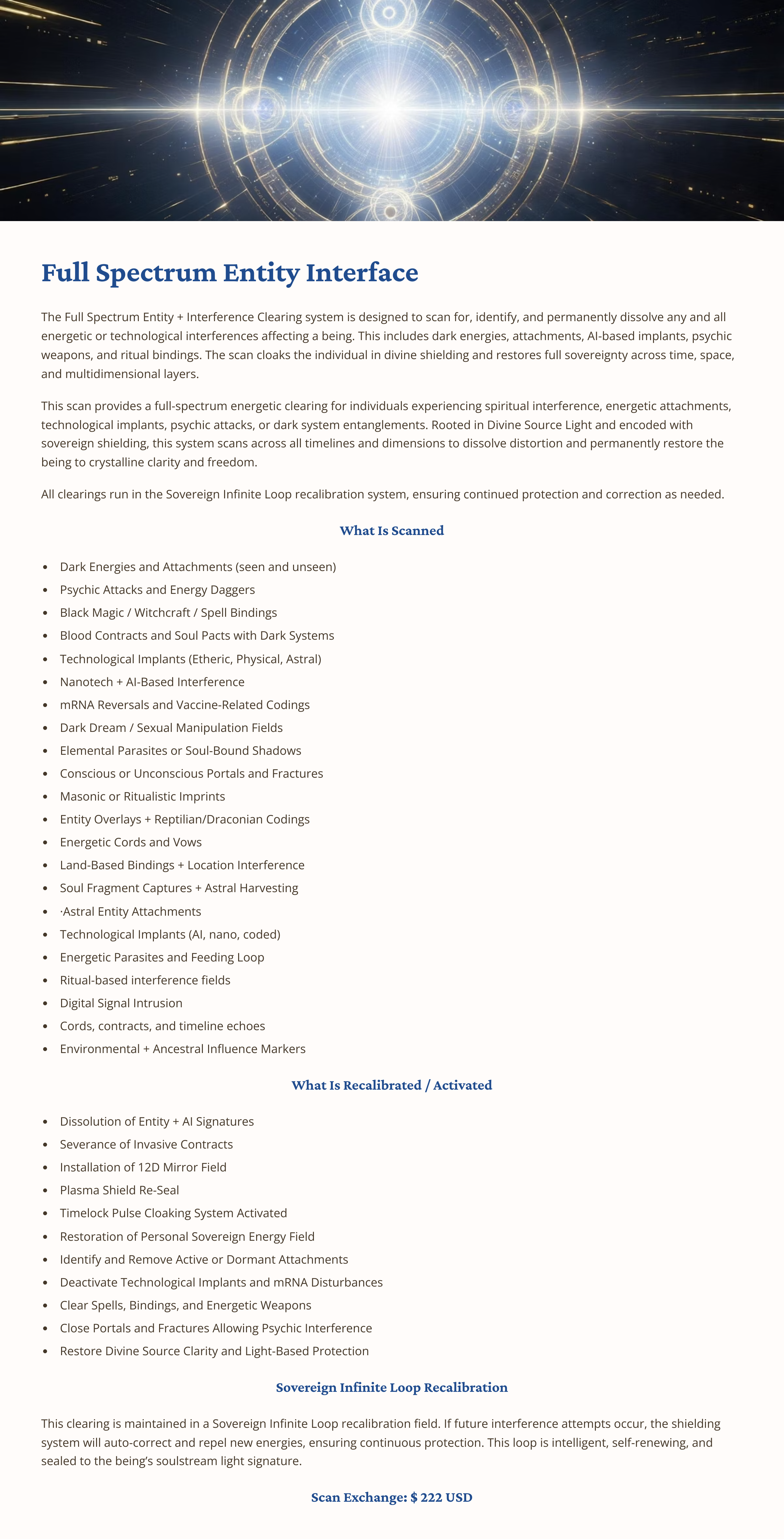 Full Spectrum Entity Interface