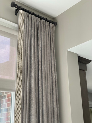 matching window treatments and ottoman fabric