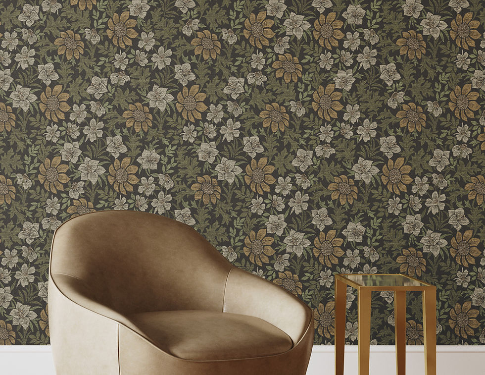 brittany botanicals wallpaper installed
