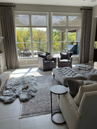 matching window treatments and ottoman fabric