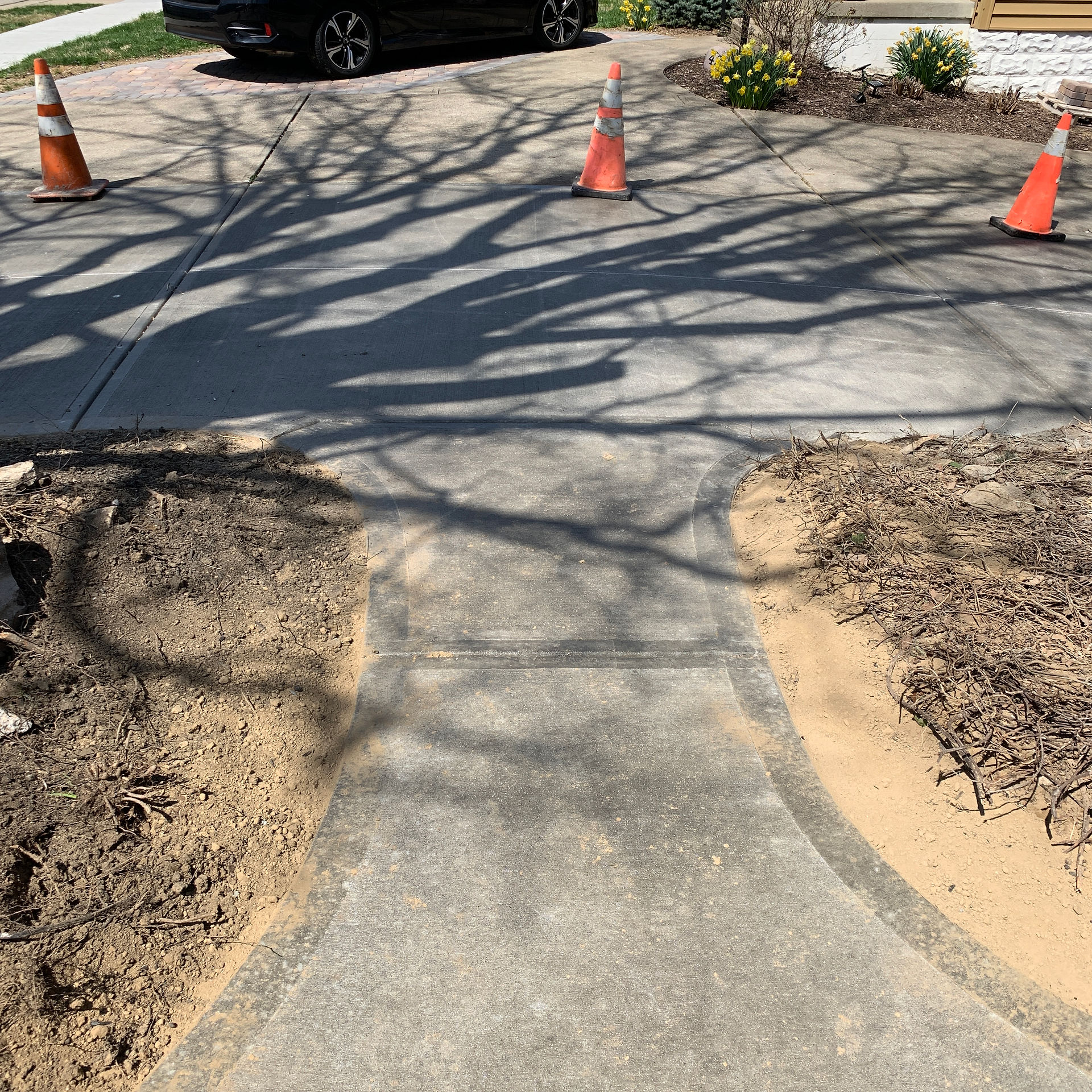 new concrete driveway