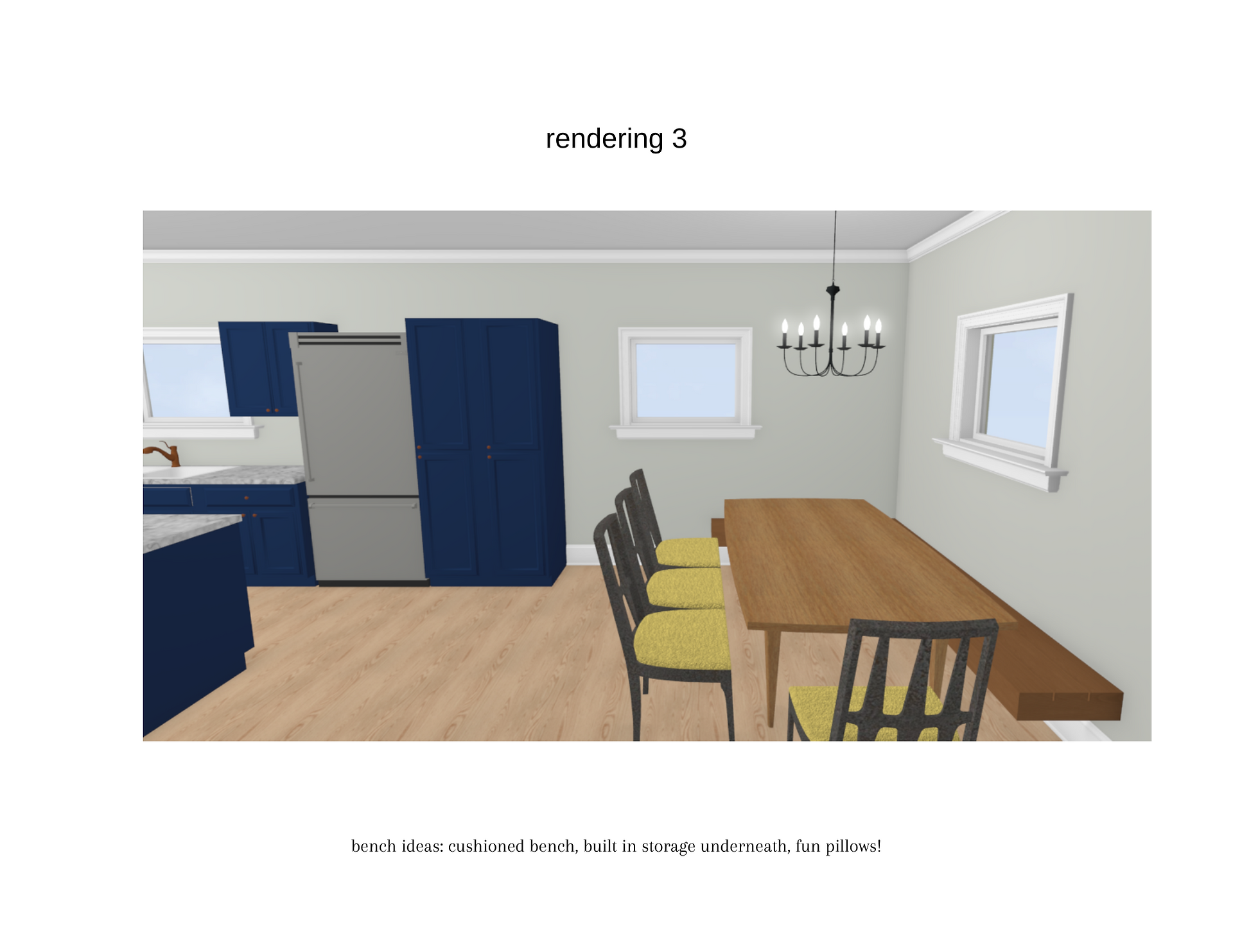 kitchen remodel rendering