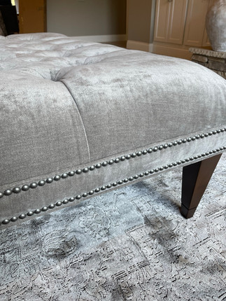 matching window treatments and ottoman fabric