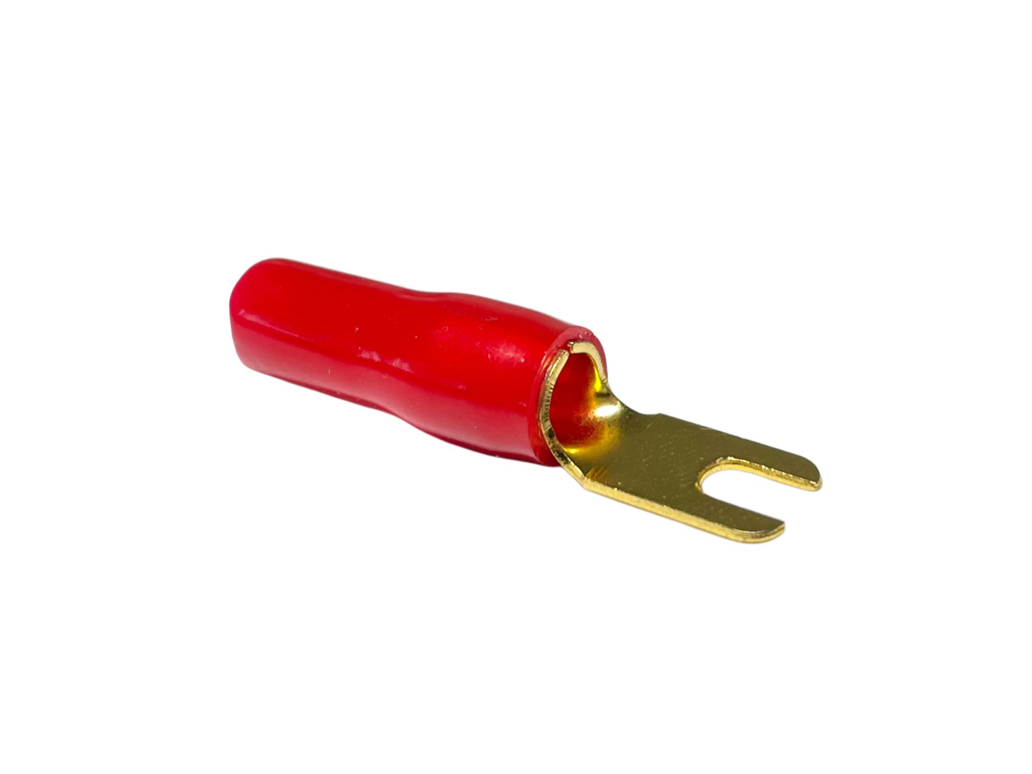 Наконечник: виделковий; ізольований; червоний; позолота; 10мм2