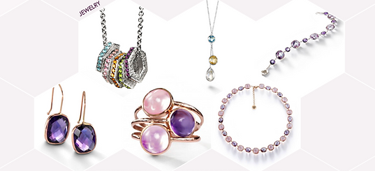 A collection of rings and pendants from Bcouture.